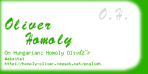oliver homoly business card